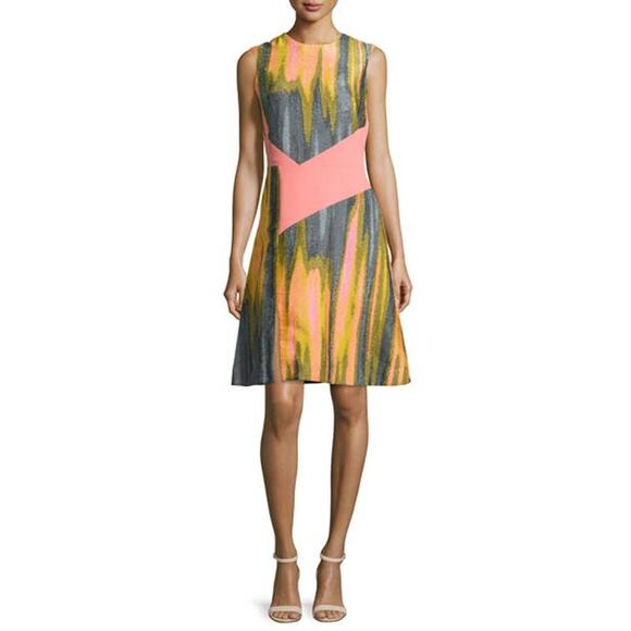 Prabal Gurung Dress Silk Lavender Fit Flare Sleeveless Knee Made in USA 6 Small - Picture 11 of 12